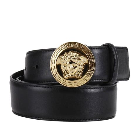 versace collection black leather belt|Versace black belt size 36.